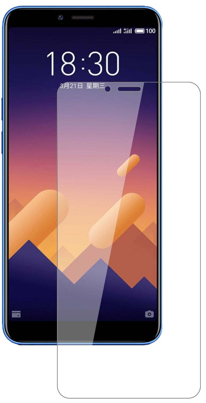 Klare Displayschutzfolie von dipos passend für Meizu E3, 9H kratzfest und blasenfrei montiert