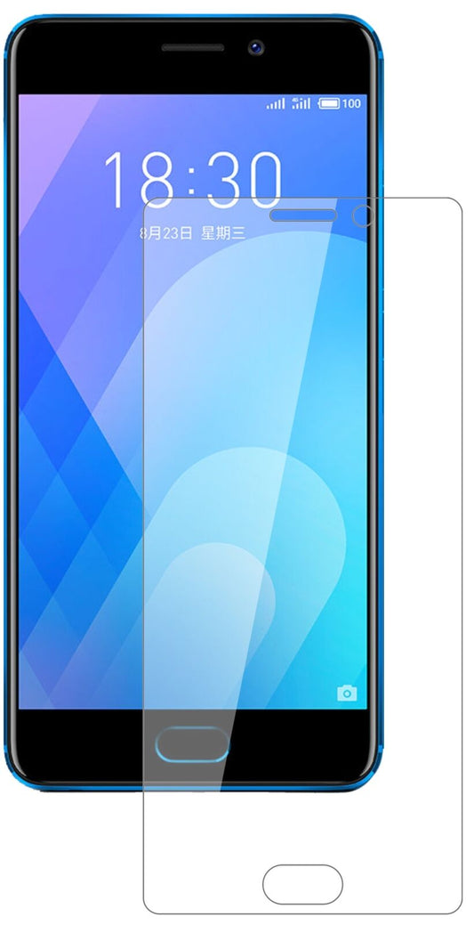 Klare Displayschutzfolie von dipos passend für Meizu M6 Note, 9H kratzfest und blasenfrei montiert