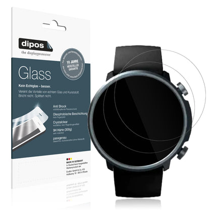 Klare Displayschutzfolie von dipos passend für Mibro Watch A1, 9H kratzfest und blasenfrei montiert