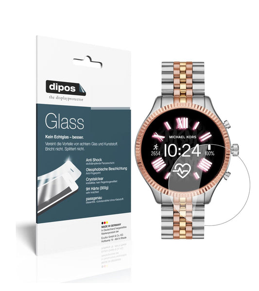 Klare Displayschutzfolie von dipos passend für Michael Kors Lexington 2, 9H kratzfest und blasenfrei montiert