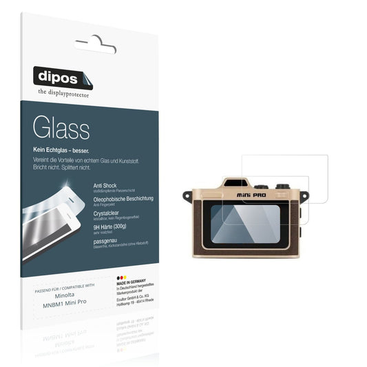 Klare Displayschutzfolie von dipos passend für Minolta MNBM1 Mini Pro, 9H kratzfest und blasenfrei montiert