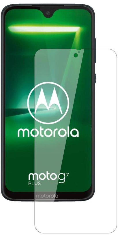 Klare Displayschutzfolie von dipos passend für Motorola Moto G7 Plus, 9H kratzfest und blasenfrei montiert