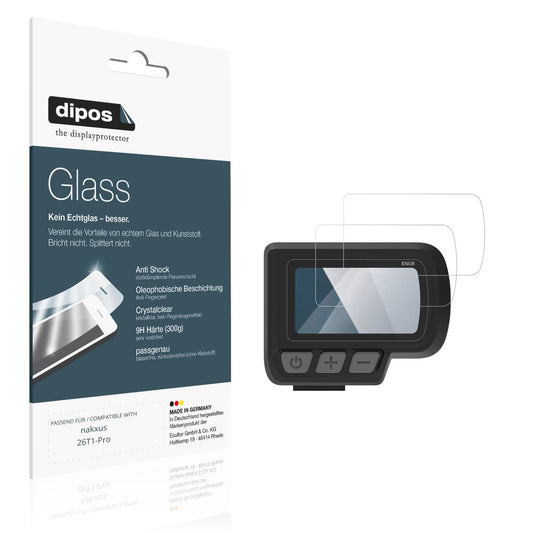 Klare Displayschutzfolie von dipos passend für nakxus 26T1-Pro, 9H kratzfest und blasenfrei montiert
