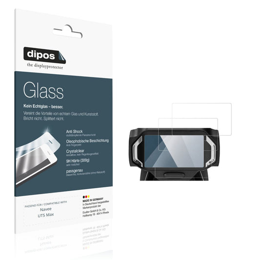Klare Displayschutzfolie von dipos passend für Navee UT5 Max, 9H kratzfest und blasenfrei montiert