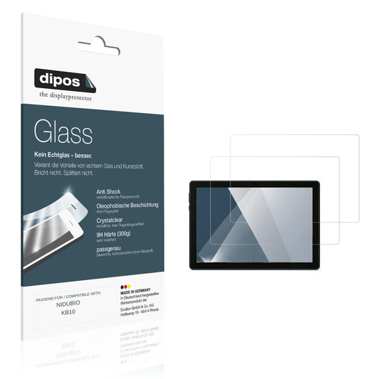 Klare Displayschutzfolie von dipos passend für NIDUBIO KB10, 9H kratzfest und blasenfrei montiert