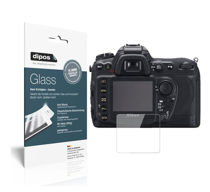 Klare Displayschutzfolie von dipos passend für Nikon D200, 9H kratzfest und blasenfrei montiert