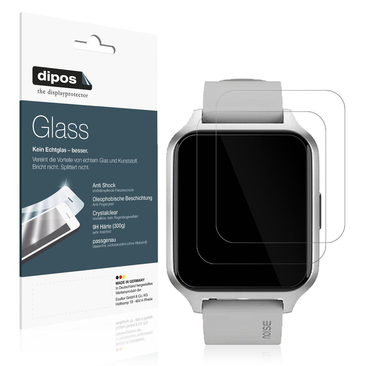 Klare Displayschutzfolie von dipos passend für Noise Colorfit Brio, 9H kratzfest und blasenfrei montiert