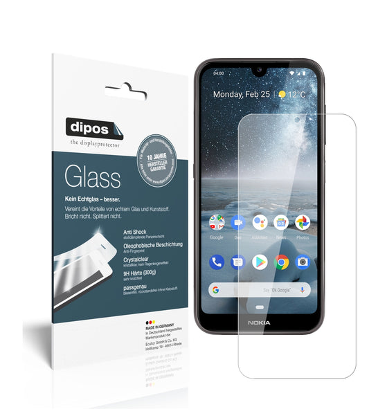 Klare Displayschutzfolie von dipos passend für Nokia 46057, 9H kratzfest und blasenfrei montiert