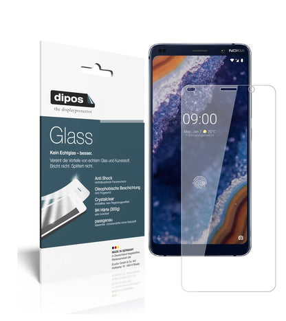 Klare Displayschutzfolie von dipos passend für Nokia 9 PureView, 9H kratzfest und blasenfrei montiert