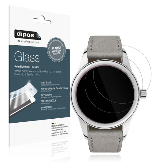 Klare Displayschutzfolie von dipos passend für NOMOS Glashütte Club, 9H kratzfest und blasenfrei montiert