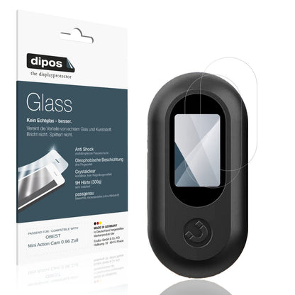 Klare Displayschutzfolie von dipos passend für OBEST Mini Action Cam 0.96 Zoll, 9H kratzfest und blasenfrei montiert