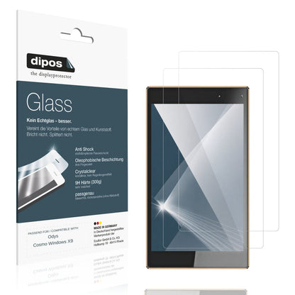 Klare Displayschutzfolie von dipos passend für Odys Cosmo Windows X9, 9H kratzfest und blasenfrei montiert