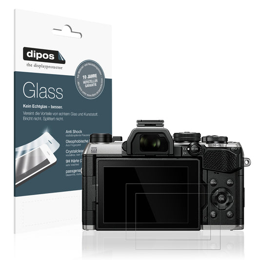 Klare Displayschutzfolie von dipos passend für Olympus OM System OM-5 Mark II, 9H kratzfest und blasenfrei montiert