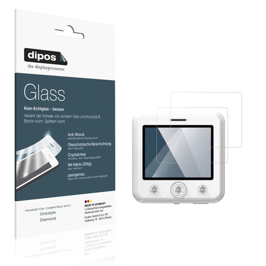 Klare Displayschutzfolie von dipos passend für Onestyle Diamond, 9H kratzfest und blasenfrei montiert