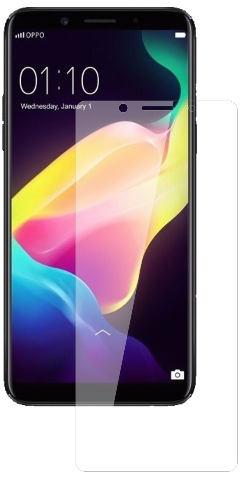 Klare Displayschutzfolie von dipos passend für Oppo F5 Youth, 9H kratzfest und blasenfrei montiert