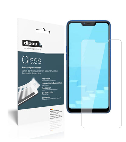 Klare Displayschutzfolie von dipos passend für Oppo Realme C1 (2019), 9H kratzfest und blasenfrei montiert