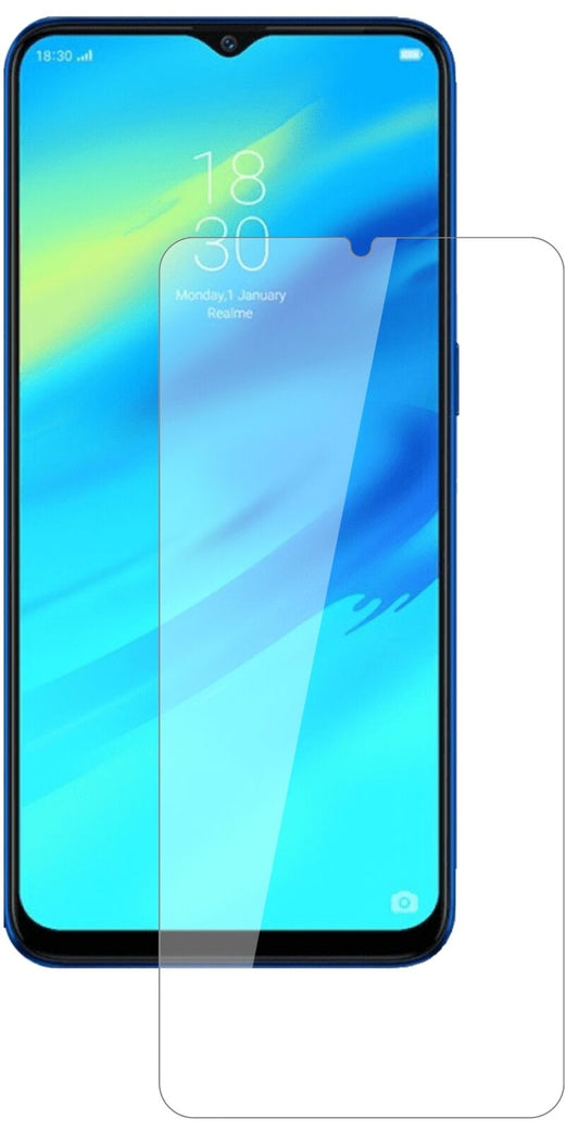 Klare Displayschutzfolie von dipos passend für Oppo Realme C2, 9H kratzfest und blasenfrei montiert