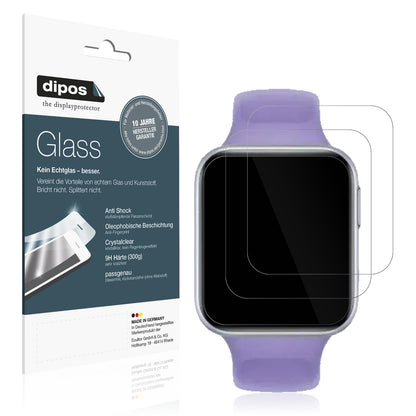 Klare Displayschutzfolie von dipos passend für Oppo Watch SE, 9H kratzfest und blasenfrei montiert