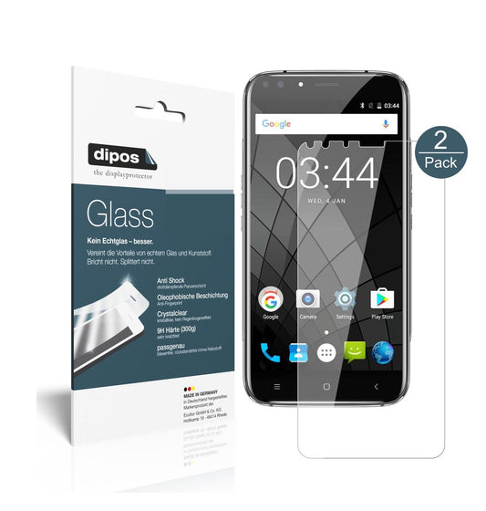 Klare Displayschutzfolie von dipos passend für Oukitel U22 (5,5 Zoll), 9H kratzfest und blasenfrei montiert