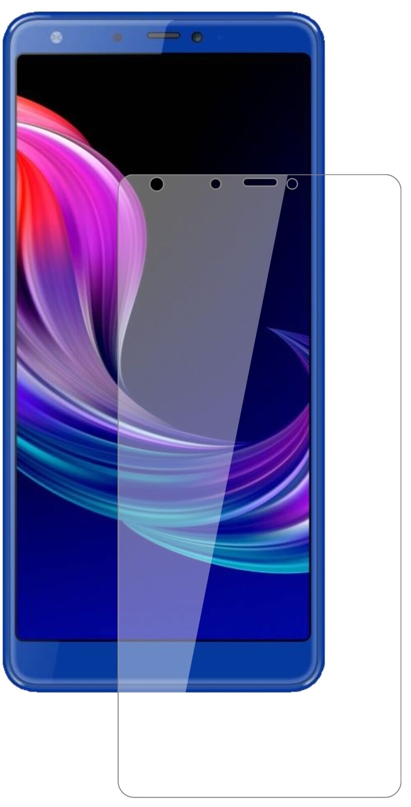 Klare Displayschutzfolie von dipos passend für Panasonic Eluga Ray 600, 9H kratzfest und blasenfrei montiert