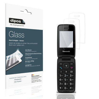 Klare Displayschutzfolie von dipos passend für Panasonic KX-TU410, 9H kratzfest und blasenfrei montiert