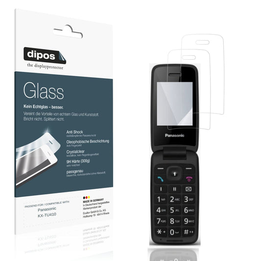 Klare Displayschutzfolie von dipos passend für Panasonic KX-TU410, 9H kratzfest und blasenfrei montiert
