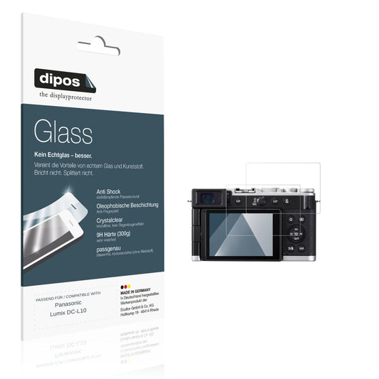 Klare Displayschutzfolie von dipos passend für Panasonic Lumix DC-L10, 9H kratzfest und blasenfrei montiert