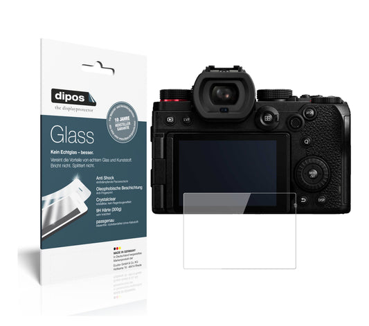 Klare Displayschutzfolie von dipos passend für Panasonic Lumix DC-S5, 9H kratzfest und blasenfrei montiert