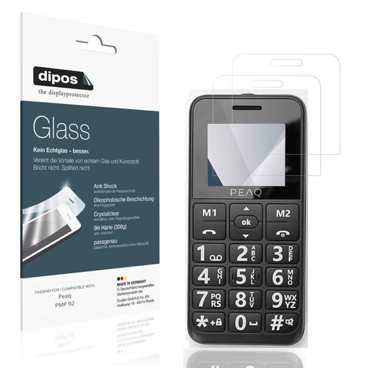 Klare Displayschutzfolie von dipos passend für Peaq PMP 92, 9H kratzfest und blasenfrei montiert