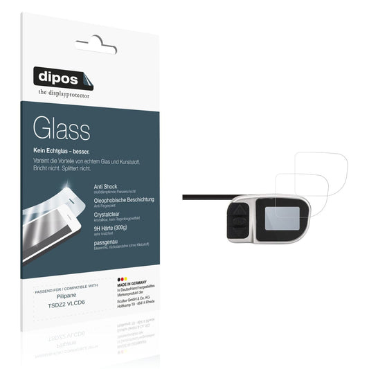Klare Displayschutzfolie von dipos passend für Pilipane TSDZ2 VLCD6, 9H kratzfest und blasenfrei montiert