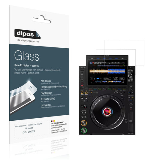 Klare Displayschutzfolie von dipos passend für Pioneer CDJ 3000X, 9H kratzfest und blasenfrei montiert