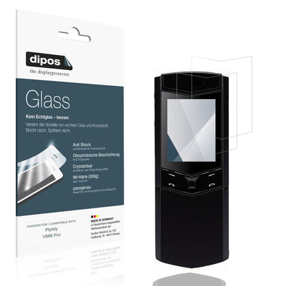 Klare Displayschutzfolie von dipos passend für Plyisty V888 Pro, 9H kratzfest und blasenfrei montiert