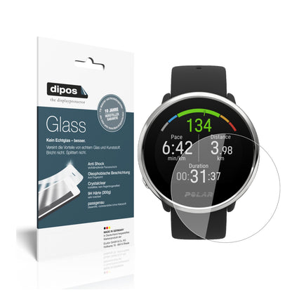 Klare Displayschutzfolie von dipos passend für Polar Ignite, 9H kratzfest und blasenfrei montiert