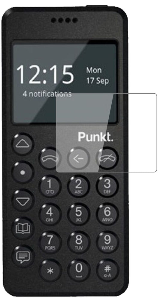 Klare Displayschutzfolie von dipos passend für Punkt MP02, 9H kratzfest und blasenfrei montiert
