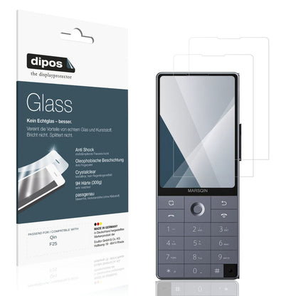 Klare Displayschutzfolie von dipos passend für Qin F25, 9H kratzfest und blasenfrei montiert