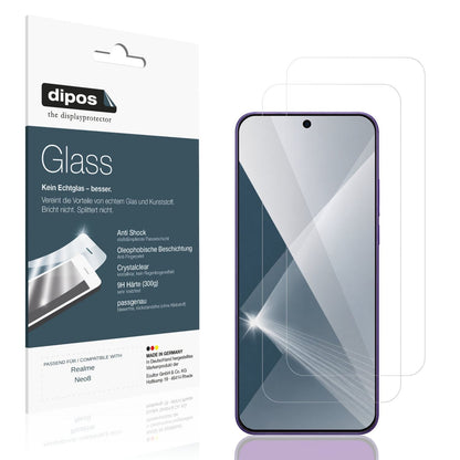Klare Displayschutzfolie von dipos passend für Realme Neo8, 9H kratzfest und blasenfrei montiert