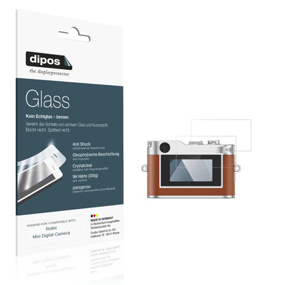 Klare Displayschutzfolie von dipos passend für Rollei Mini Digital Camera, 9H kratzfest und blasenfrei montiert