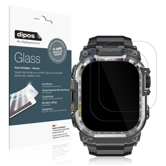 Klare Displayschutzfolie von dipos passend für Rollme Hero X, 9H kratzfest und blasenfrei montiert