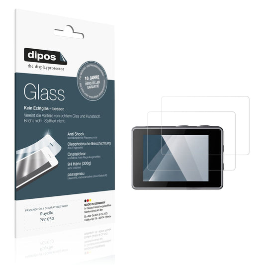 Klare Displayschutzfolie von dipos passend für Ruycllo PG1050, 9H kratzfest und blasenfrei montiert