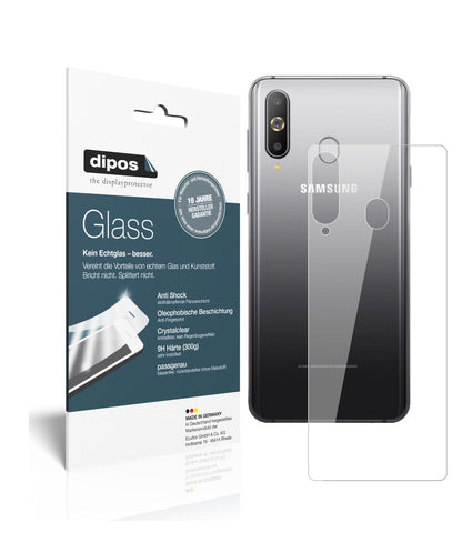 Klare Displayschutzfolie von dipos passend für Samsung Galaxy A60 Rückseite, 9H kratzfest und blasenfrei montiert
