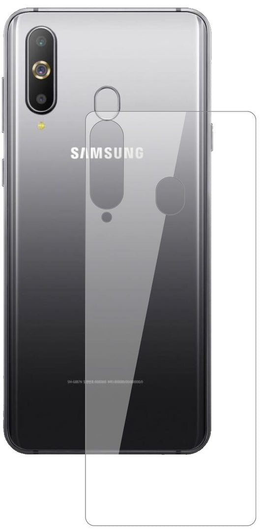 Klare Displayschutzfolie von dipos passend für Samsung Galaxy A60 Rückseite, 9H kratzfest und blasenfrei montiert