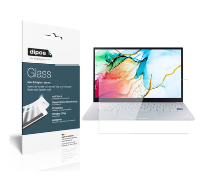 Klare Displayschutzfolie von dipos passend für Samsung Galaxy Book Ion 13.3 Zoll, 9H kratzfest und blasenfrei montiert