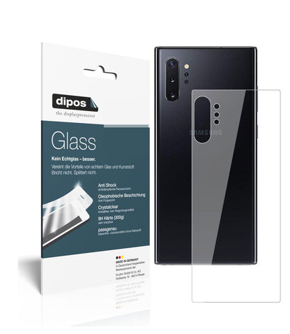 Klare Displayschutzfolie von dipos passend für Samsung Galaxy Note 10 Plus 5G Rückseite, 9H kratzfest und blasenfrei montiert
