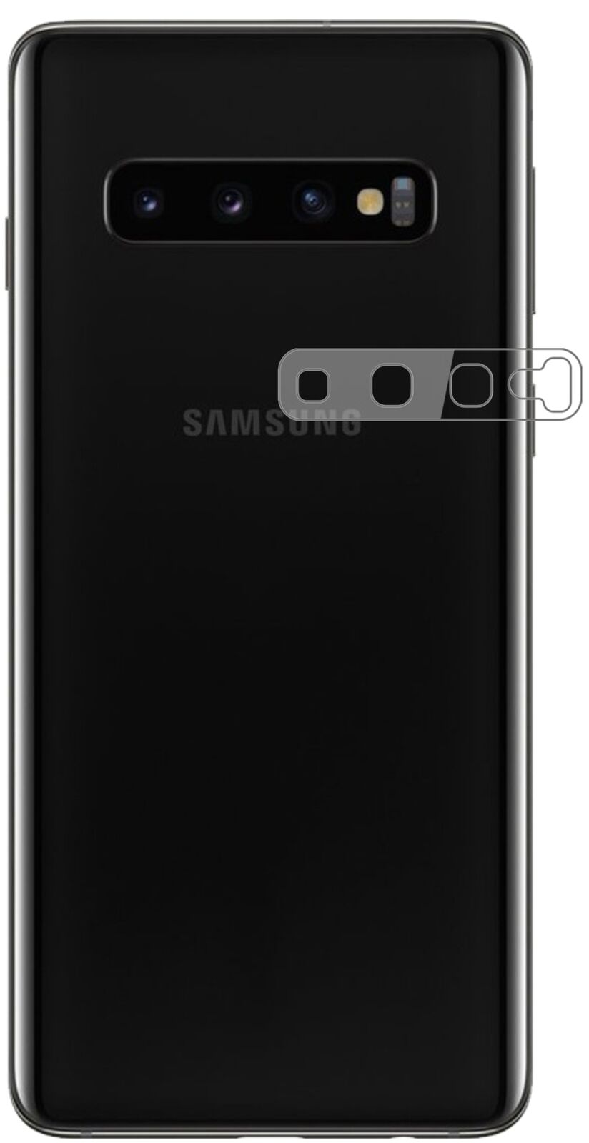 Klare Displayschutzfolie von dipos passend für Samsung Galaxy S10 Plus Kameralinse, 9H kratzfest und blasenfrei montiert