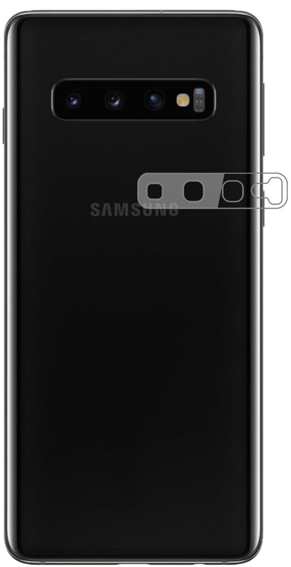 Klare Displayschutzfolie von dipos passend für Samsung Galaxy S10 Plus Kameralinse, 9H kratzfest und blasenfrei montiert