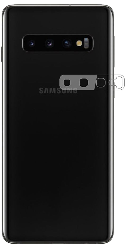 Klare Displayschutzfolie von dipos passend für Samsung Galaxy S10 Plus Kameralinse, 9H kratzfest und blasenfrei montiert