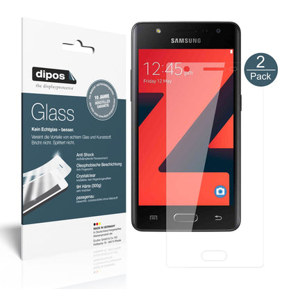 Klare Displayschutzfolie von dipos passend für Samsung Z4, 9H kratzfest und blasenfrei montiert