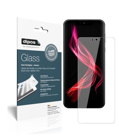 Klare Displayschutzfolie von dipos passend für Sharp Aquos Zero, 9H kratzfest und blasenfrei montiert