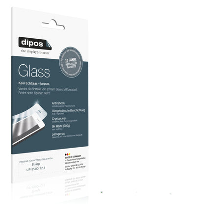 Klare Displayschutzfolie von dipos passend für Sharp UP-3500 12.1, 9H kratzfest und blasenfrei montiert