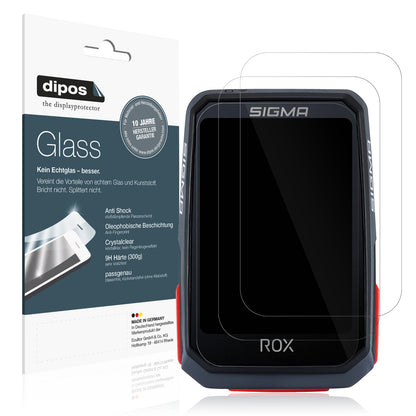 Klare Displayschutzfolie von dipos passend für SIGMA Sport Rox 4.0, 9H kratzfest und blasenfrei montiert